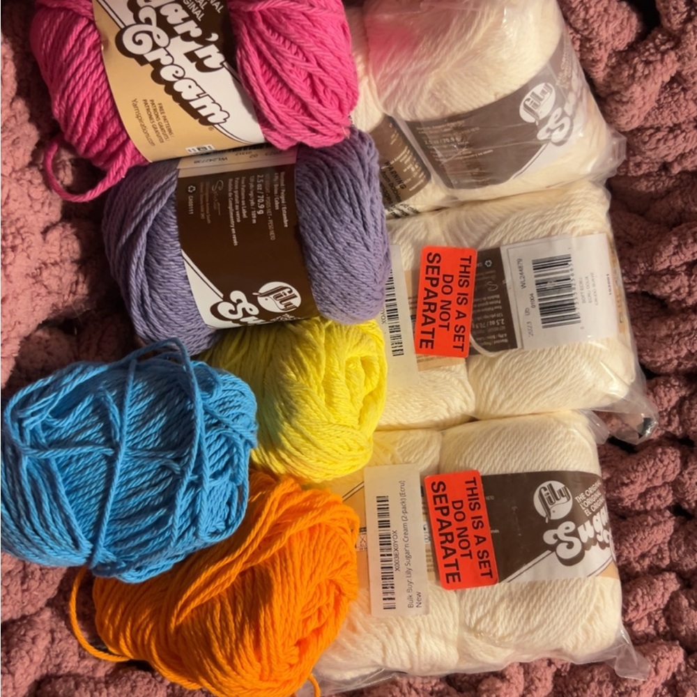 Sugar n cream cotton yarn SOLD
